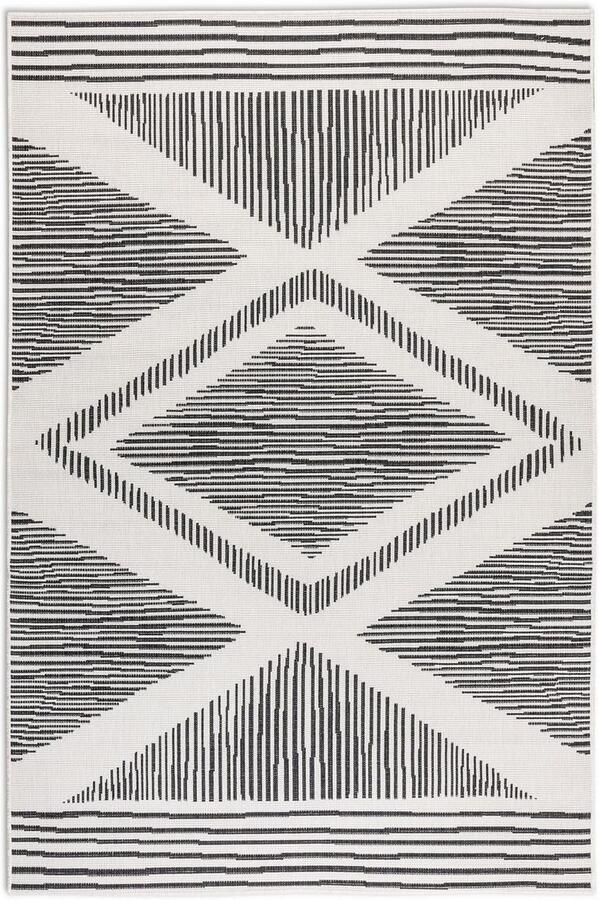 ELLE DECORATION Vloerkleed Rhombus In- en Outdoor Vlakweefsel binnen- en buitengebruik modern omkeerbaar tapijt balkon woonkamer - Foto 5