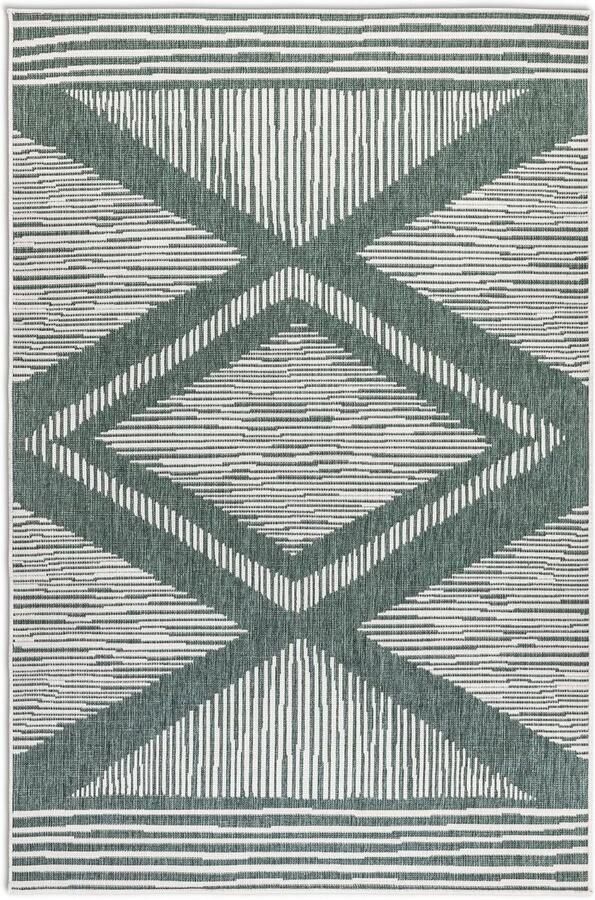 ELLE DECORATION Vloerkleed Rhombus In- en Outdoor Vlakweefsel binnen- en buitengebruik modern omkeerbaar tapijt balkon woonkamer - Foto 6