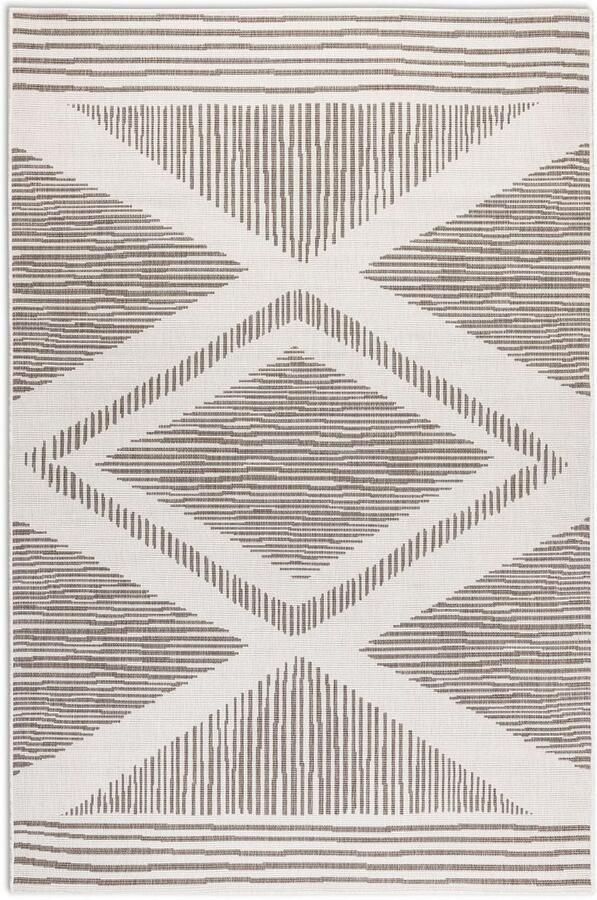 ELLE DECORATION Vloerkleed Rhombus In- en Outdoor Vlakweefsel binnen- en buitengebruik modern omkeerbaar tapijt balkon woonkamer - Foto 5