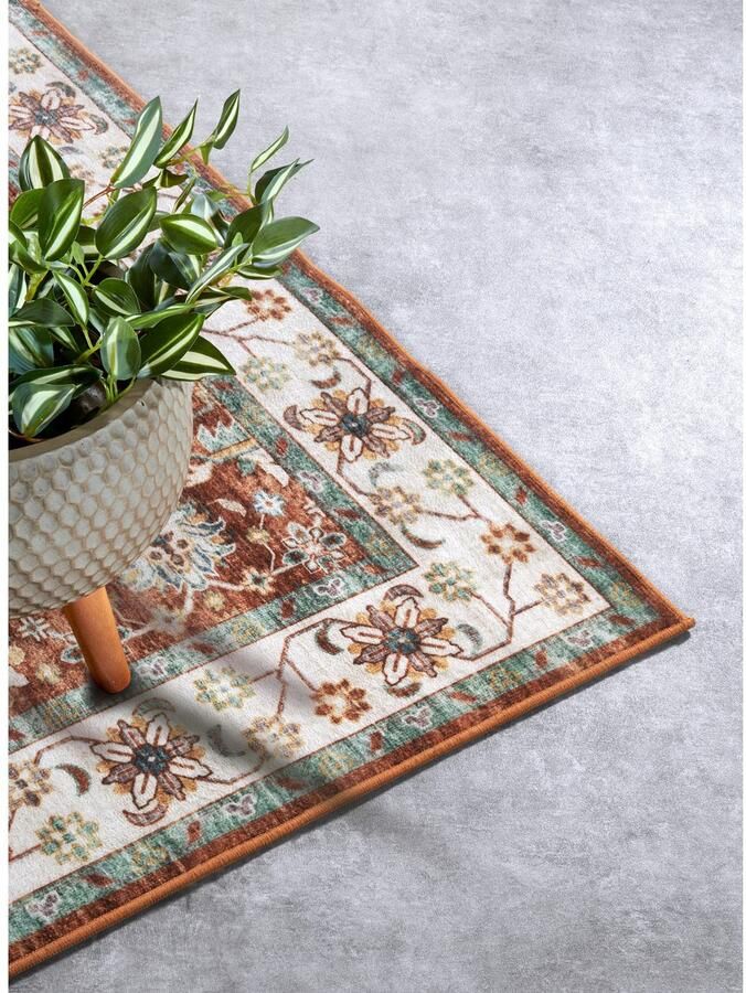 ELLE DECORATION Vloerkleed Saveh Kortpolig antislip vintage klassiek woonkamer gang - Foto 3