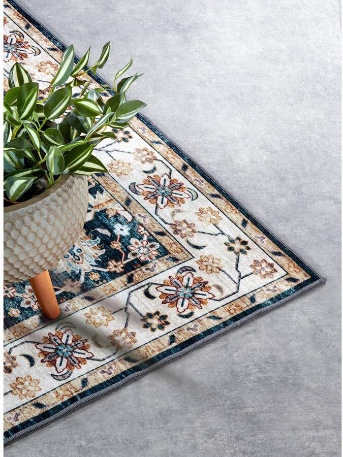 ELLE DECORATION Vloerkleed Saveh Kortpolig antislip vintage klassiek woonkamer gang - Foto 3