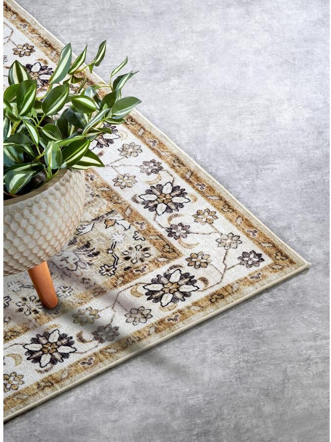 ELLE DECORATION Vloerkleed Saveh Kortpolig antislip vintage klassiek woonkamer gang - Foto 3