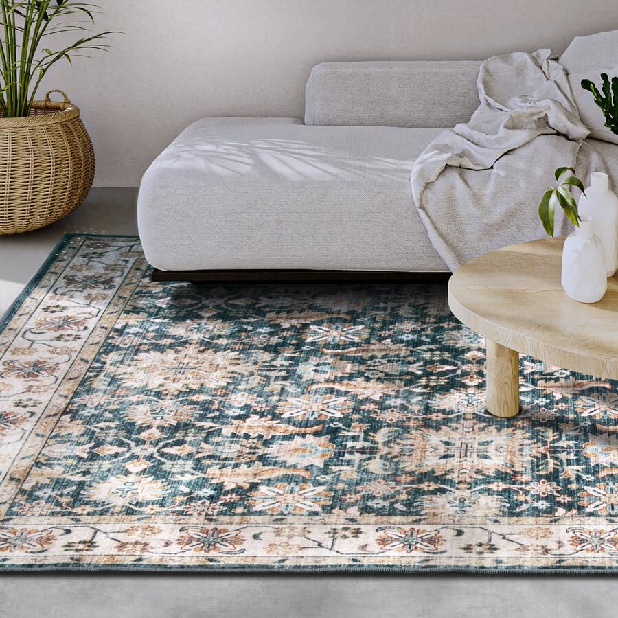 ELLE DECORATION Vloerkleed Saveh Kortpolig antislip vintage klassiek woonkamer gang - Foto 2