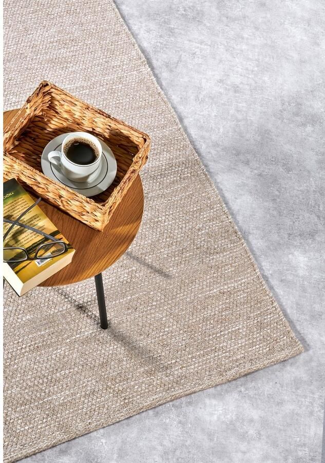 ELLE DECORATION Wollen kleed Pradesh Handgeweven wol natuur loper woonkamer slaapkamer Scandi - Foto 3