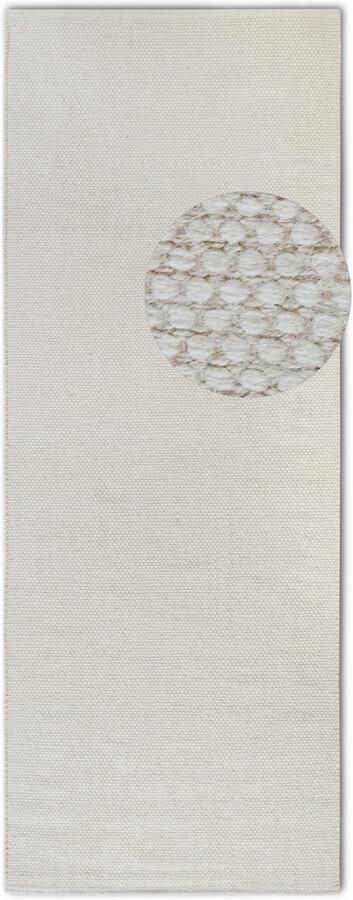 ELLE DECORATION Wollen kleed Pradesh Handgeweven wol natuur loper woonkamer slaapkamer Scandi - Foto 7