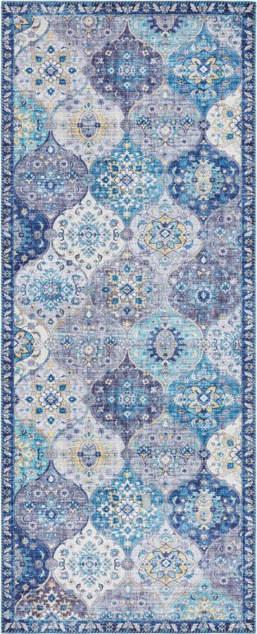 Elle Decoration Oosters vloerkleed Kashmir Ghom denim blauw 80x200 cm - Foto 5