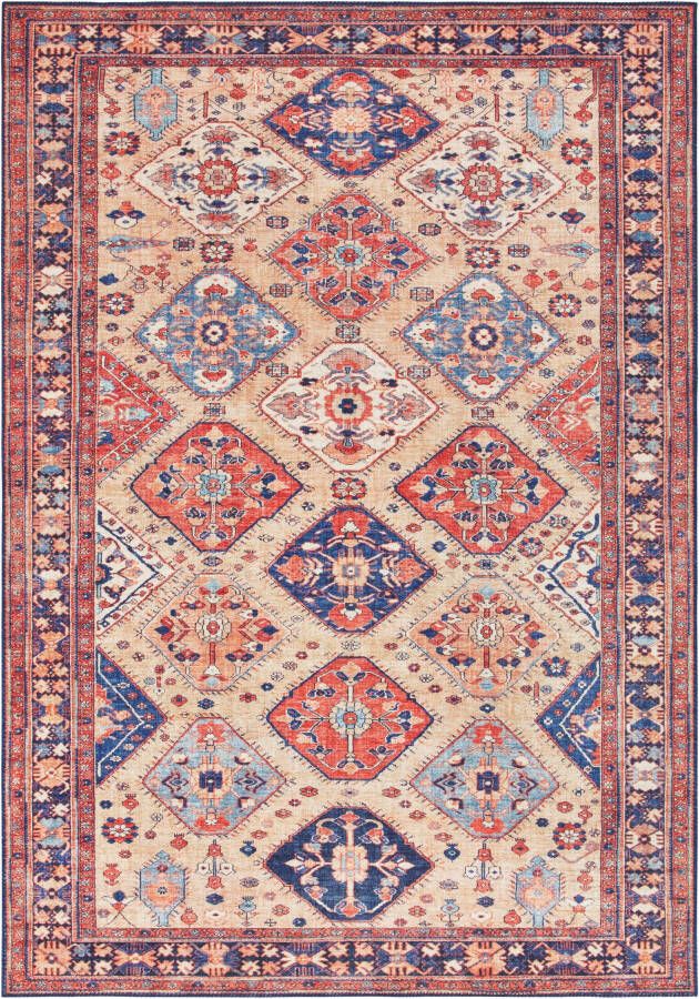 ELLE DECORATION Vloerkleed Afghan Kelim Oriënt-look vintage-design afgehecht volle kleuren