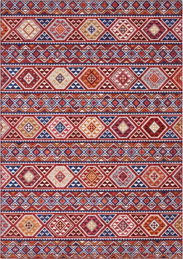 ELLE DECORATION Vloerkleed Anatolian Oriënt-look vintage-design afgehecht volle kleuren - Foto 1