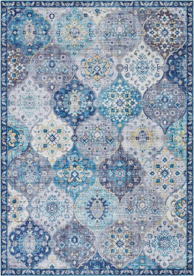 Elle Decoration Oosters vloerkleed Kashmir Ghom denim blauw 120x160 cm - Foto 5