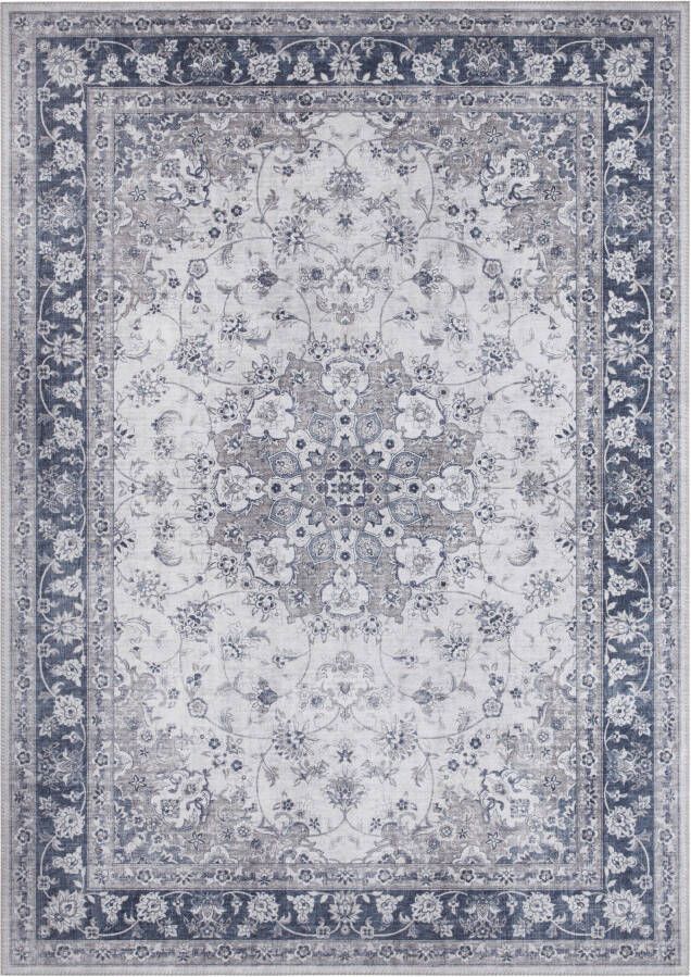 Elle Decoration Oosters vloerkleed Nain grijs saffierblauw 120x160 cm - Foto 6