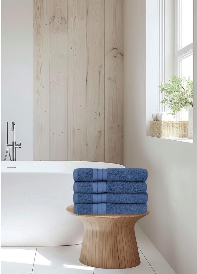 Emotion Handdoeken Uni Katoen walkfrottee bies 500 GSM effen zonder ophangbeugel (4 stuks) - Foto 3