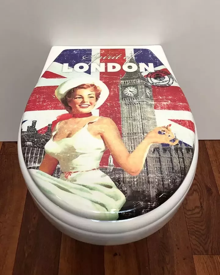 ADOB Toiletzitting Spirit of London Soft-closemechanisme voor het schoonmaken afneembaar - Foto 7