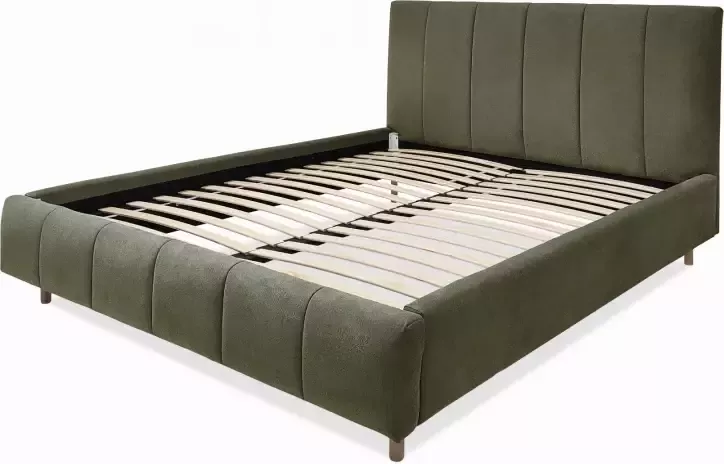 Andas Gestoffeerd bed Muhos met een bekleed hoofdbord incl. lattenbodem - Foto 3