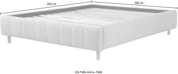 Andas Gestoffeerd bed Tarje in 5 breedten ook in extra lang 220 cm incl. lattenrol - Foto 4
