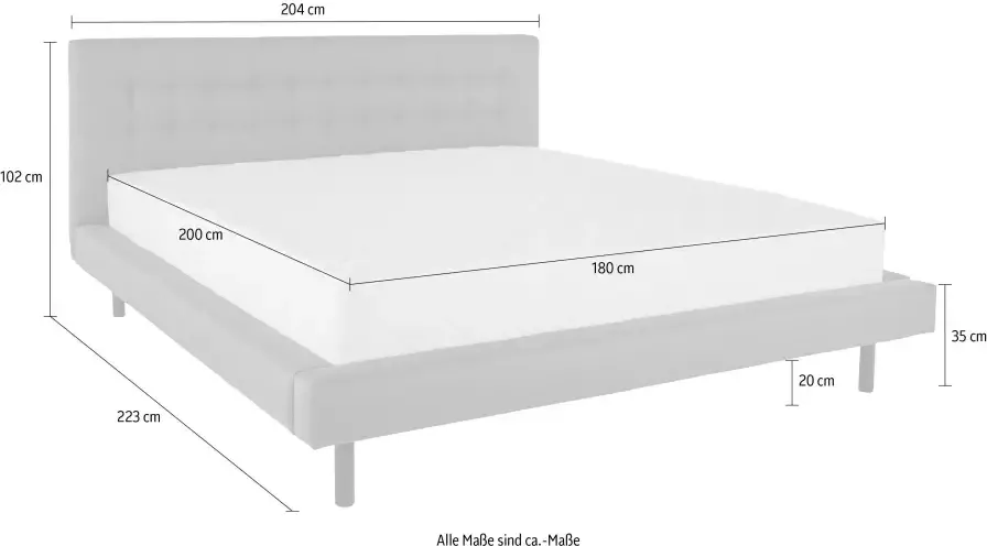 Andas Gestoffeerd bed Tobjörn Met breed futonframe - Foto 5