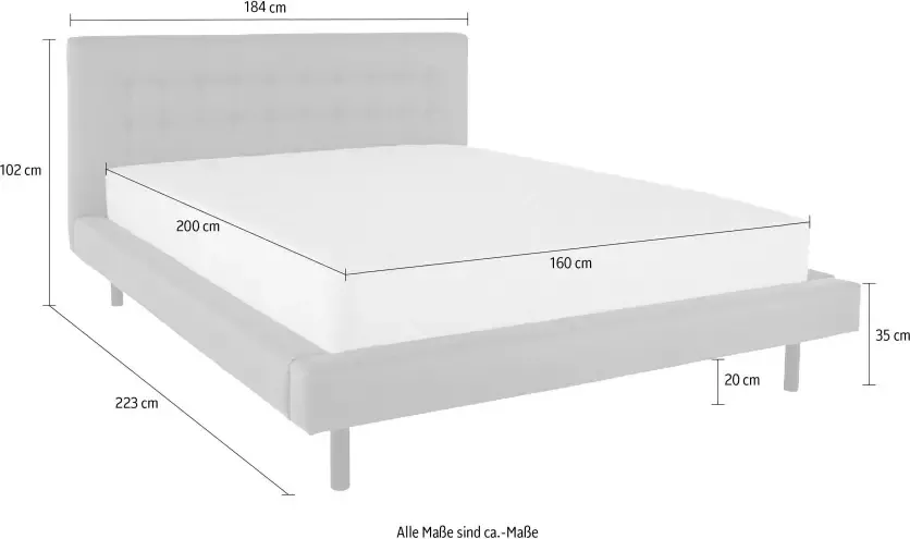 Andas Gestoffeerd bed Tobjörn Met breed futonframe - Foto 7