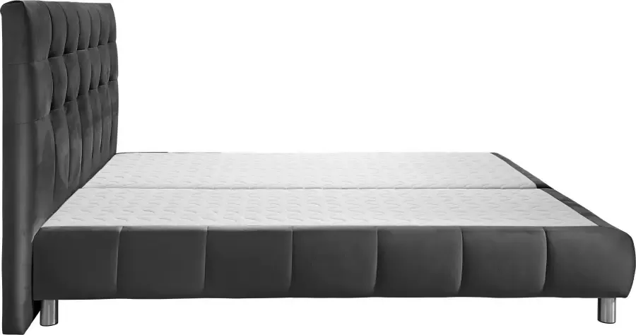 Andas Boxspring Salo XXL in fluwelige look of structuurstof 6 breedten in extra lang 220 cm 4 hardheden - Foto 5