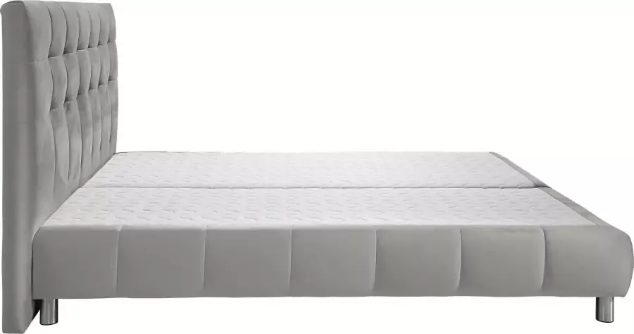 Andas Boxspring Salo XXL in fluwelige look of structuurstof 6 breedten in extra lang 220 cm 4 hardheden - Foto 6