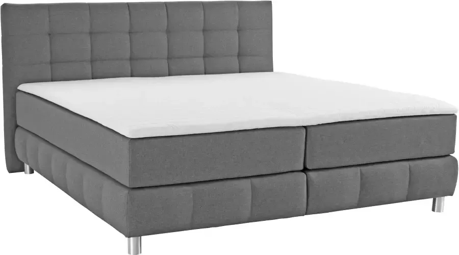 Andas Boxspring Salo XXL in fluwelige look of structuurstof 6 breedten in extra lang 220 cm 4 hardheden - Foto 5