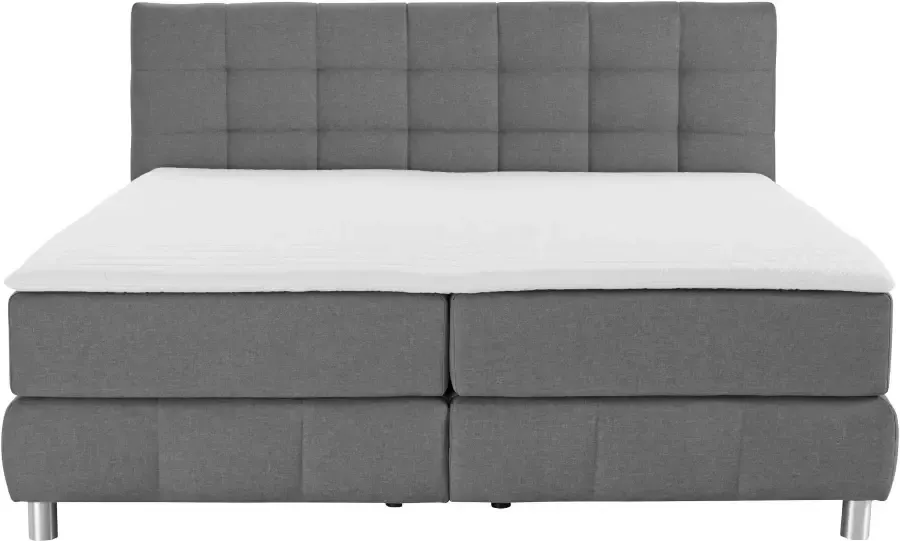 Andas Boxspring Salo XXL in fluwelige look of structuurstof 6 breedten in extra lang 220 cm 4 hardheden - Foto 4