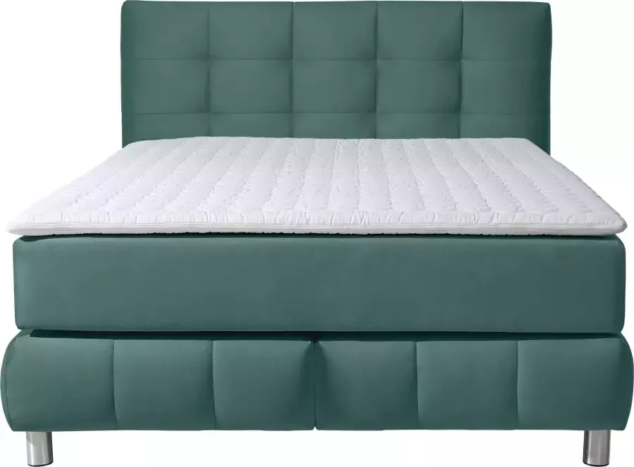 Andas Boxspring Salo XXL in fluwelige look of structuurstof 6 breedten in extra lang 220 cm 4 hardheden - Foto 2