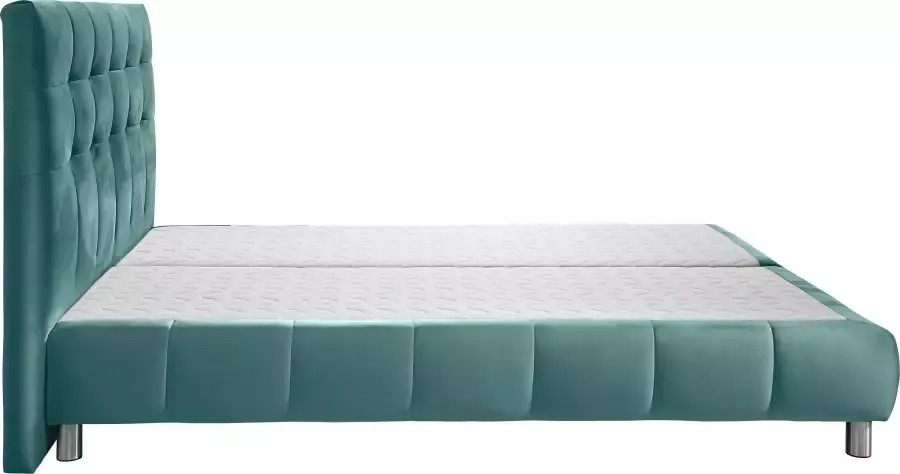 Andas Boxspring Salo XXL in fluwelige look of structuurstof 6 breedten in extra lang 220 cm 4 hardheden - Foto 6