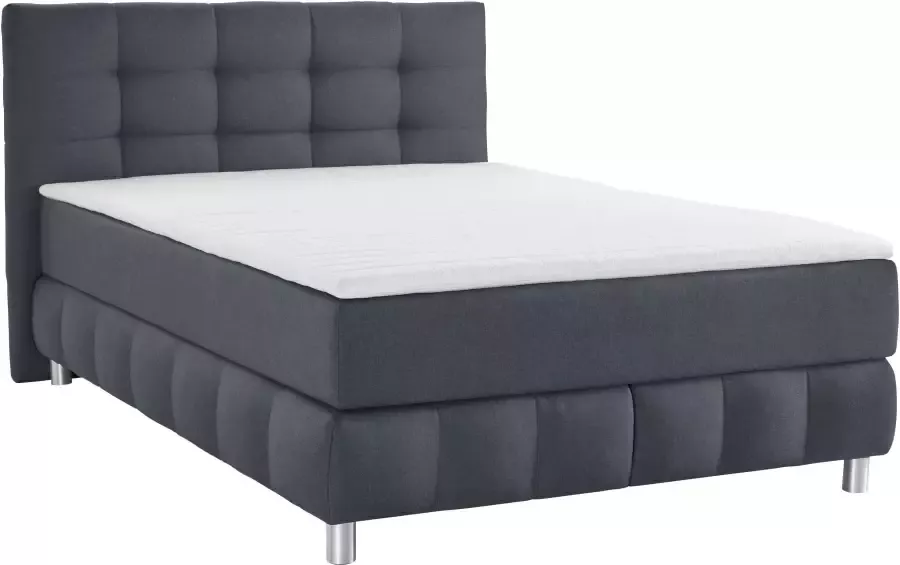 Andas Boxspring Salo XXL in fluwelige look of structuurstof 6 breedten in extra lang 220 cm 4 hardheden - Foto 2