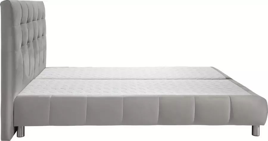 Andas Boxspring Salo XXL in fluwelige look of structuurstof 6 breedten in extra lang 220 cm 4 hardheden - Foto 8