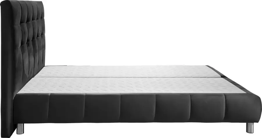 Andas Boxspring Salo XXL in fluwelige look of structuurstof 6 breedten in extra lang 220 cm 4 hardheden - Foto 7