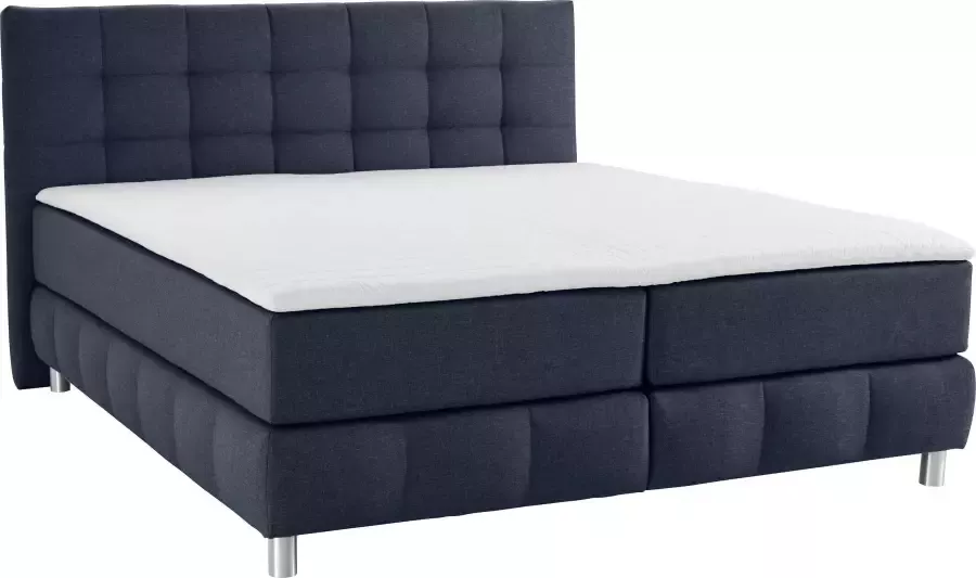 Andas Boxspring Salo XXL in fluwelige look of structuurstof 6 breedten in extra lang 220 cm 4 hardheden - Foto 2