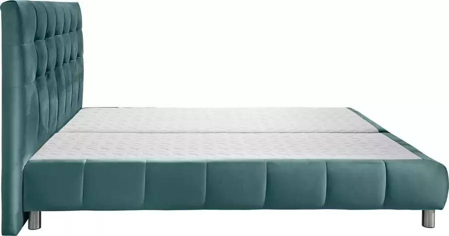 Andas Boxspring Salo XXL in fluwelige look of structuurstof 6 breedten in extra lang 220 cm 4 hardheden - Foto 6