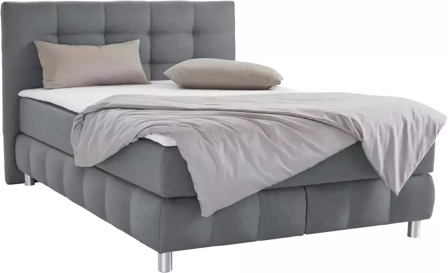 Andas Boxspring Salo XXL in fluwelige look of structuurstof 6 breedten in extra lang 220 cm 4 hardheden - Foto 2