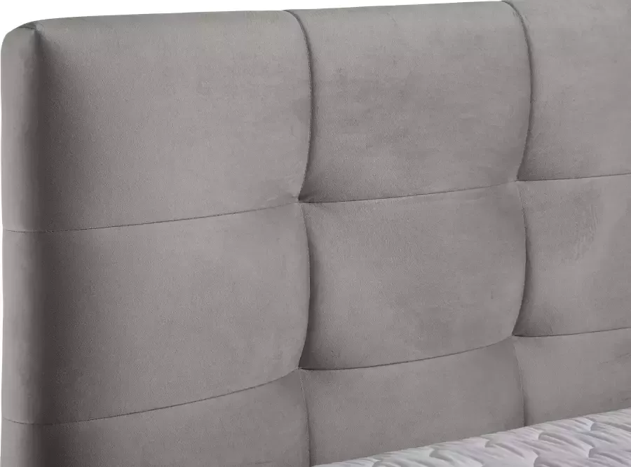 Andas Boxspring Salo XXL in fluwelige look of structuurstof 6 breedten in extra lang 220 cm 4 hardheden