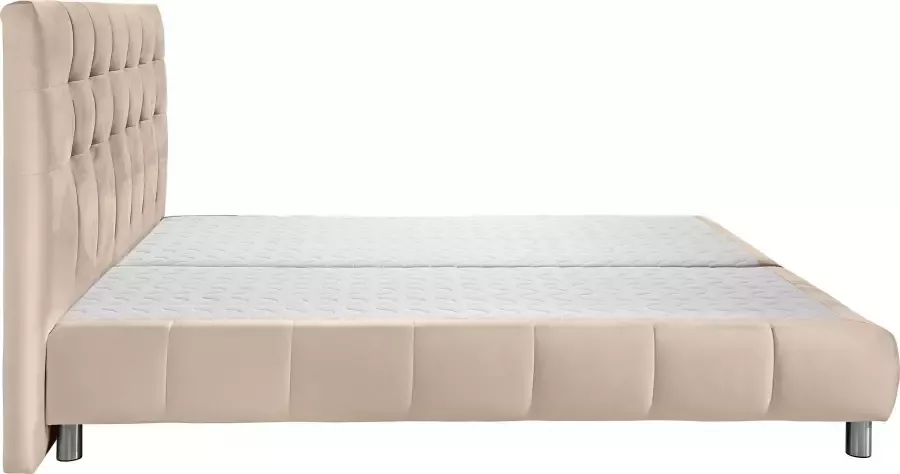 Andas Boxspring Salo XXL in fluwelige look of structuurstof 6 breedten in extra lang 220 cm 4 hardheden - Foto 7