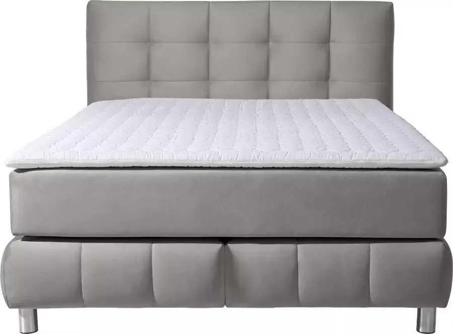 Andas Boxspring Salo XXL in fluwelige look of structuurstof 6 breedten in extra lang 220 cm 4 hardheden - Foto 2