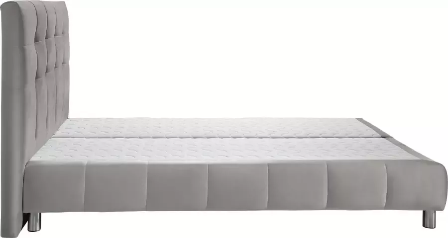 Andas Boxspring Salo XXL in fluwelige look of structuurstof 6 breedten in extra lang 220 cm 4 hardheden - Foto 7