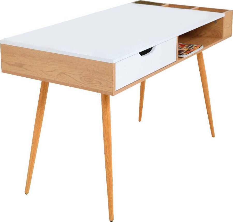 Artistiq Living Artistiq Bureau Tavon 120 x 60cm met 1 lade Wit - Foto 3