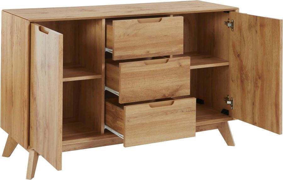 Andas Dressoir Pandrup met 3 laden en 2 verstelbare planken b: 120 cm h: 75 cm - Foto 6