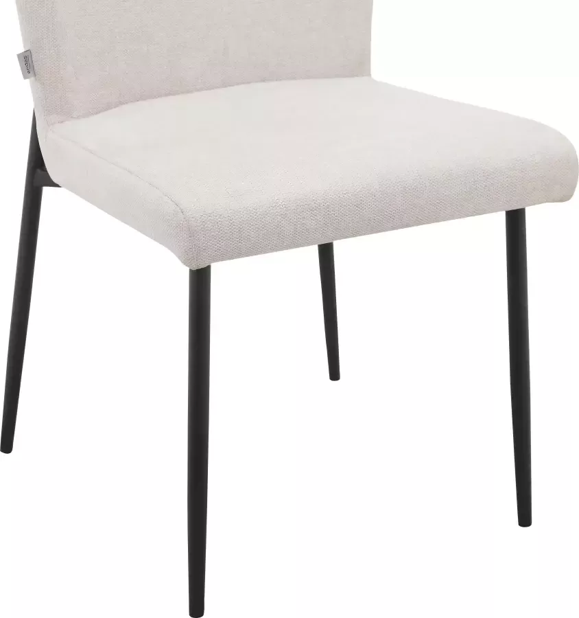 Andas Eetkamerstoel Lieska Gestoffeerde stoel keukenstoel zithoogte 47 5 cm (set 2 stuks)