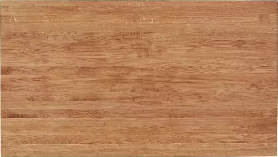 Andas Eettafel Tafelblad van massief eiken massief FSC hout onderstel van metaal - Foto 2