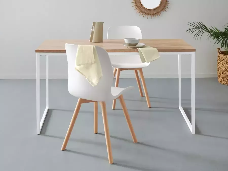 Andas Eettafel Hulsig met tafelblad in een hout-look en voelbare structuur hoogte 76 cm (1 stuk) - Foto 1