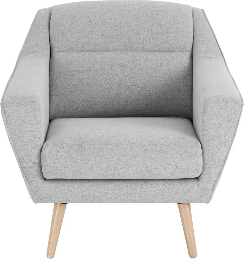 Andas Fauteuil Bille met naad in het rugkussen en eikenhouten poten design by morten georgsen - Foto 4