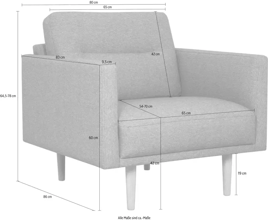 Andas Fauteuil Brande in scandinavisch design verschillende kleuren beschikbaar - Foto 2