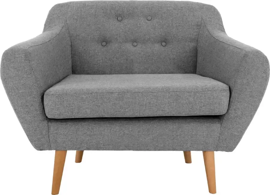 Andas Fauteuil Hol met capitonnage achter in scandinavische stijl - Foto 3