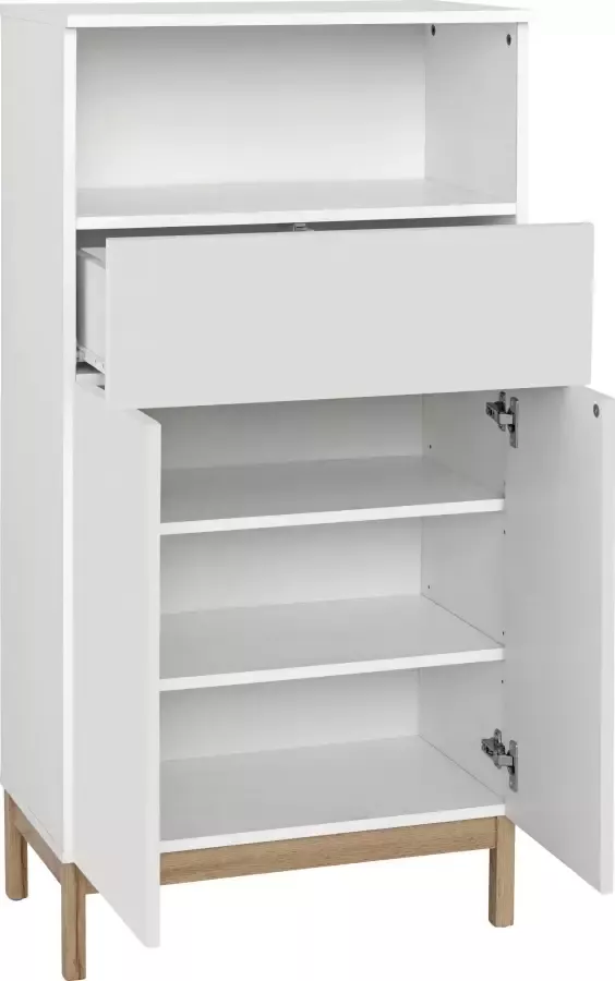 Andas Halfhoge kast Stian met 2 planken achter de deurenset breedte 60 cm hoogte 120 5 cm - Foto 3