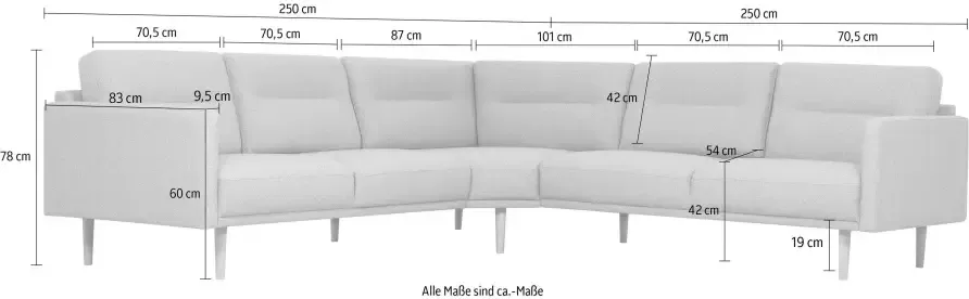 Andas Hoekbank Brande gelijkbenig in een scandinavisch design - Foto 4