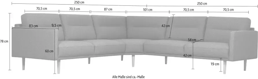 Andas Hoekbank Brande gelijkbenig in een scandinavisch design - Foto 4