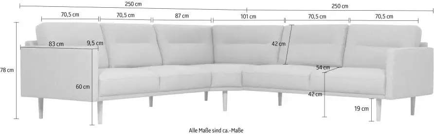 Andas Hoekbank Brande gelijkbenig in een scandinavisch design - Foto 4