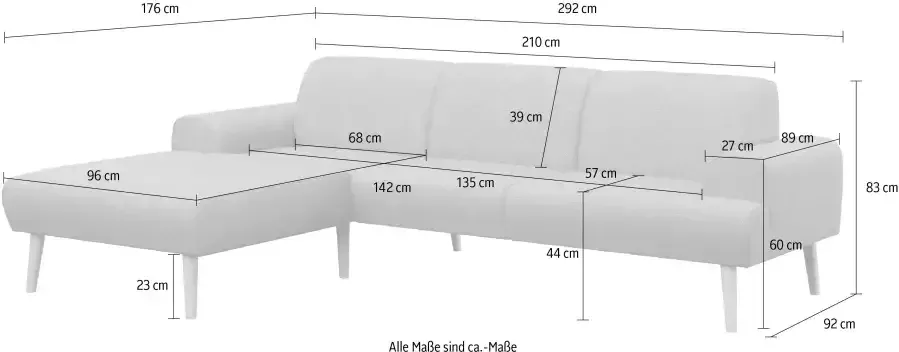 Andas Hoekbank Swift Scandic Design binnenvering voor hoog zitcomfort L-vorm - Foto 6