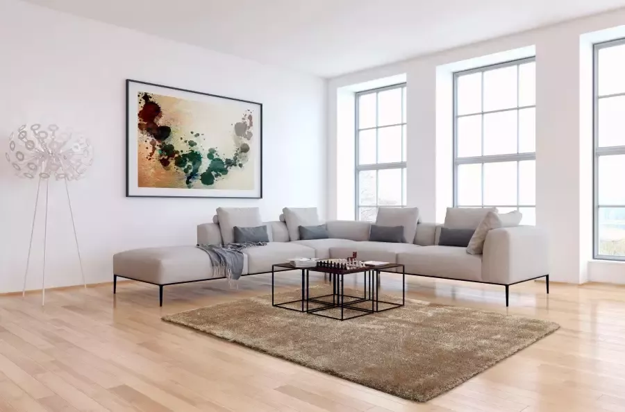 My home Hoogpolig vloerkleed LAHTI Effen kleuren zacht en knuffelig ideaal voor de woonkamer en slaapkamer - Foto 10